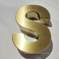 Rustic Mirror Polish Face Gold Letters Wall 3d Logo Stainless Steel Metal Alphabet Letter Sign For Company